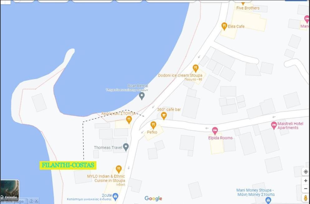 Filanthi Costas Hotel Stoupa Bagian luar foto